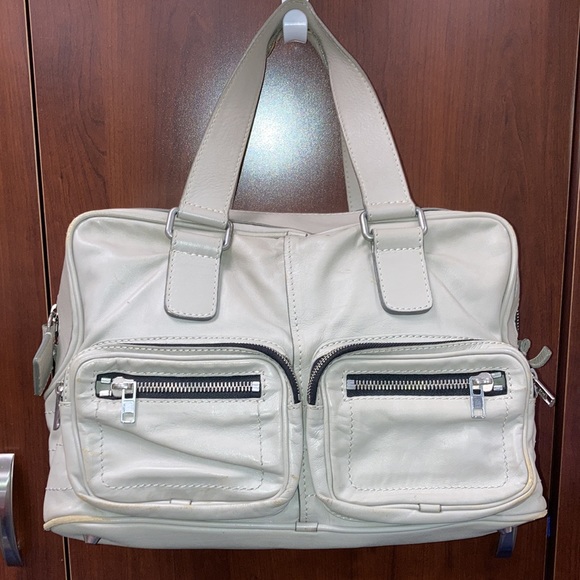 CHLOE BETTY BAG Dove GRAY AS IS Large leather satchel, spot, missing coin purse - Picture 7 of 15